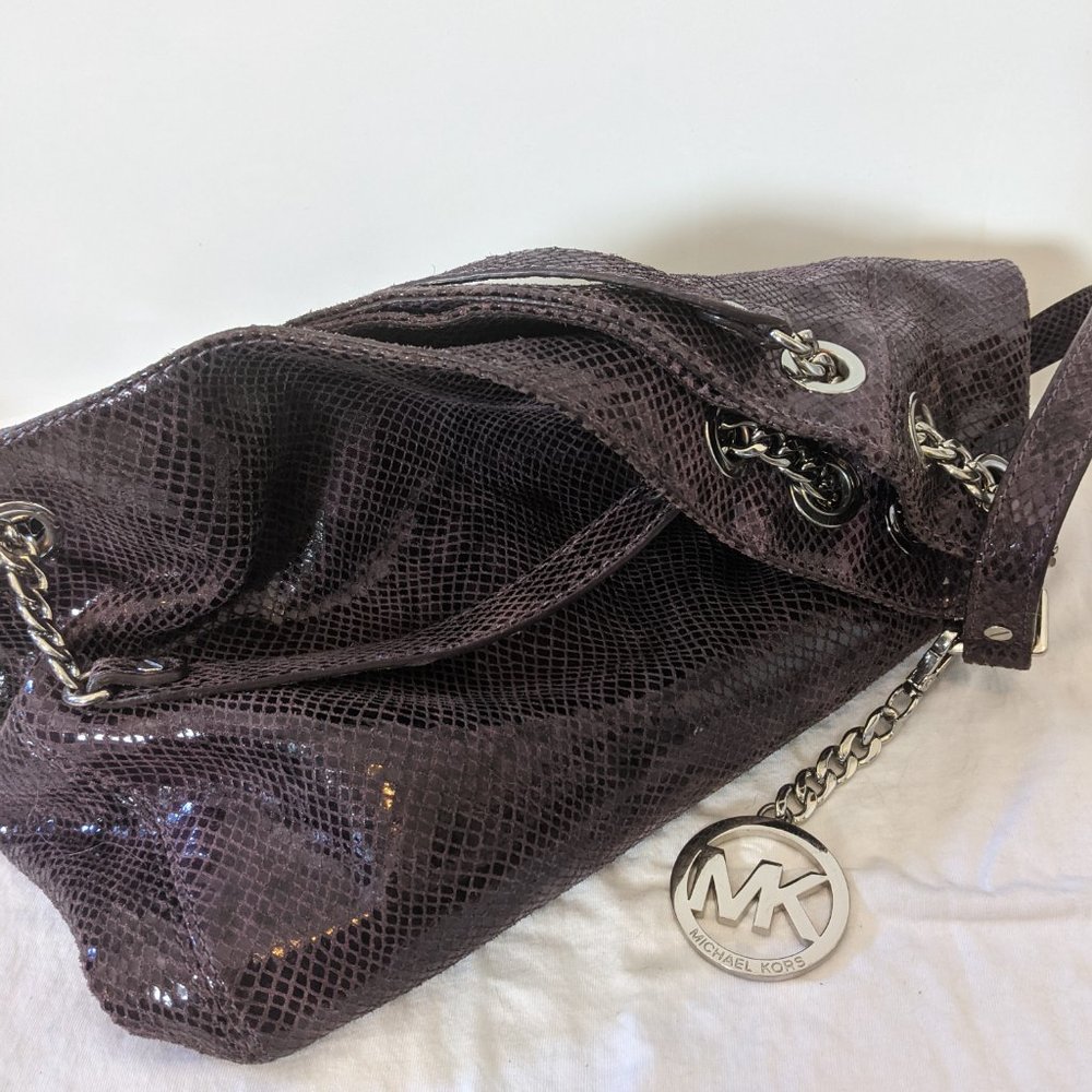 Michael Kors Chain Ring Python Tote Bag - image 3